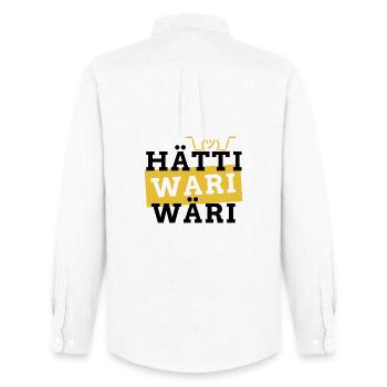 hätti wari wäri - if I had been I would have been I would be I - Men's Oxford Shirt by Stanley/Stella - white - Back - AI Model Male 185 dark (185cm)