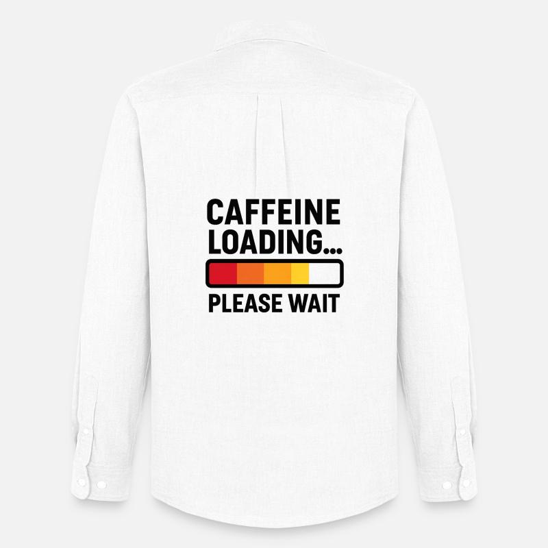 Caffeine Loading – Kaffee Power - Männer Oxford Hemd von Stanley/Stella - Weiß