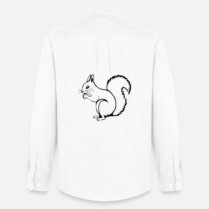 Eichhörnchen - Männer Oxford Hemd von Stanley/Stella - Weiß