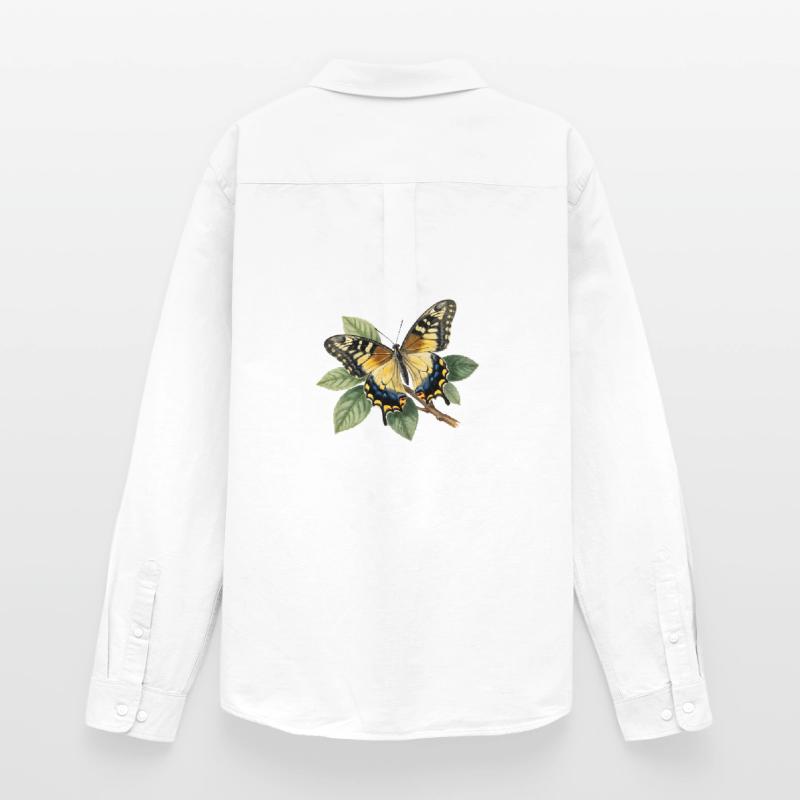Schwalbenschwanz oder Große Haarsträhne, Papilio machaon Männer Oxford Hemd von Stanley/Stella