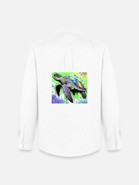 turtle - Men's Oxford Shirt by Stanley/Stella - white