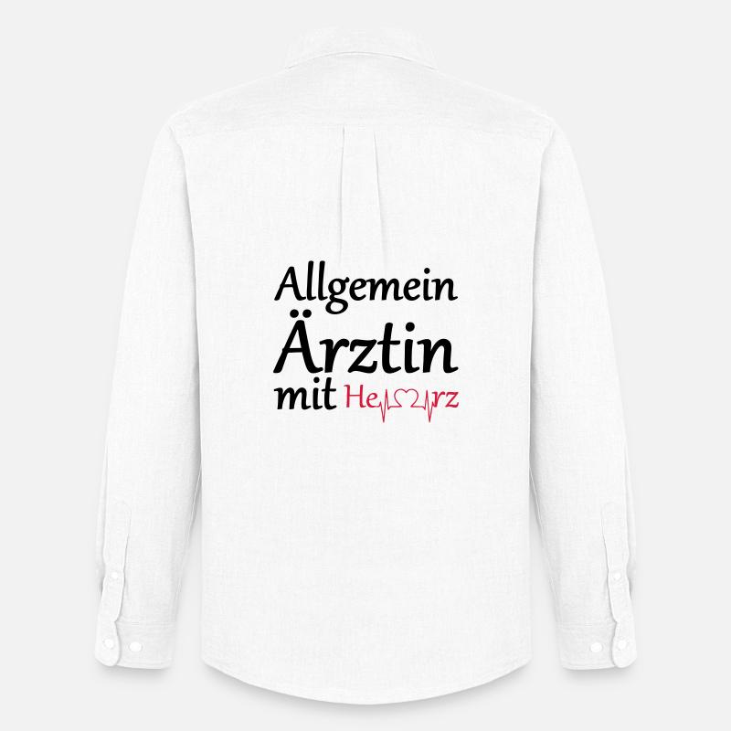 Allgemeinärztin mit Herz Geschenk - Männer Oxford Hemd von Stanley/Stella - Weiß