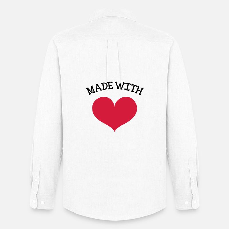 made with love - Männer Oxford Hemd von Stanley/Stella - Weiß