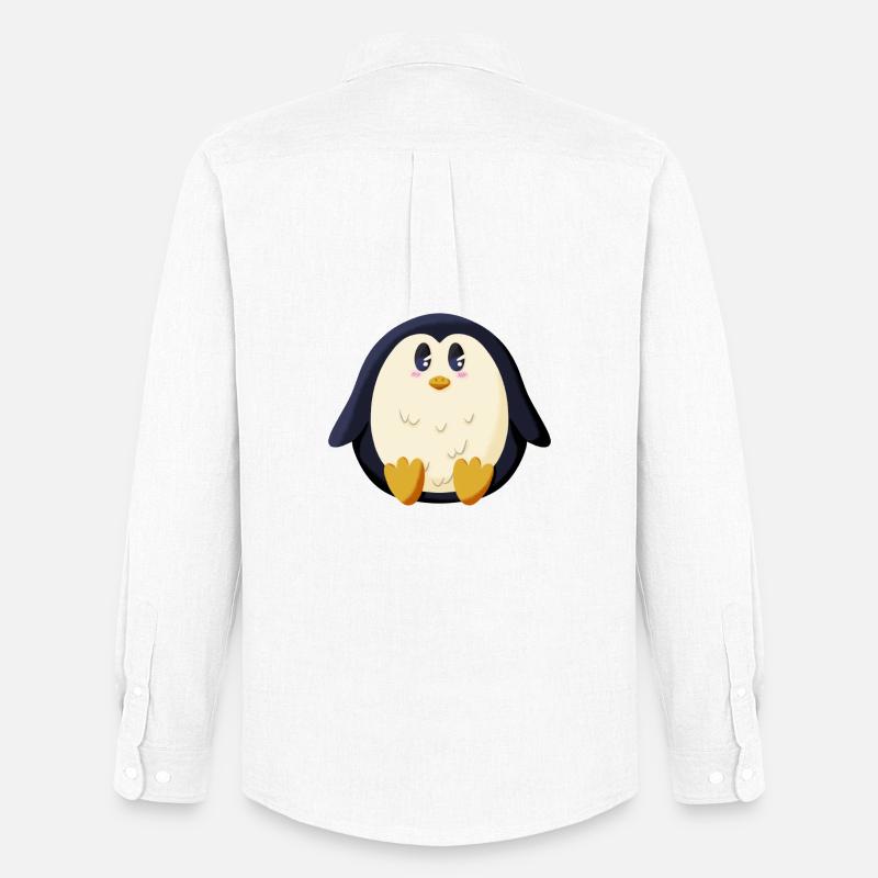 Pummeliger Pinguin - Männer Oxford Hemd von Stanley/Stella - Weiß