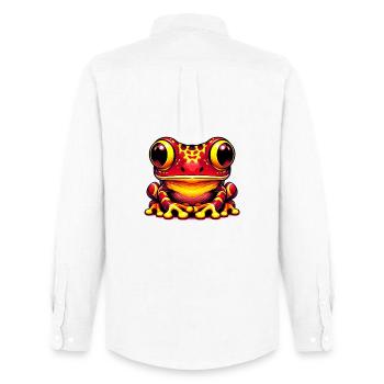 Frog - Men's Oxford Shirt by Stanley/Stella - white - Back - AI Model Male 185 dark (185cm)