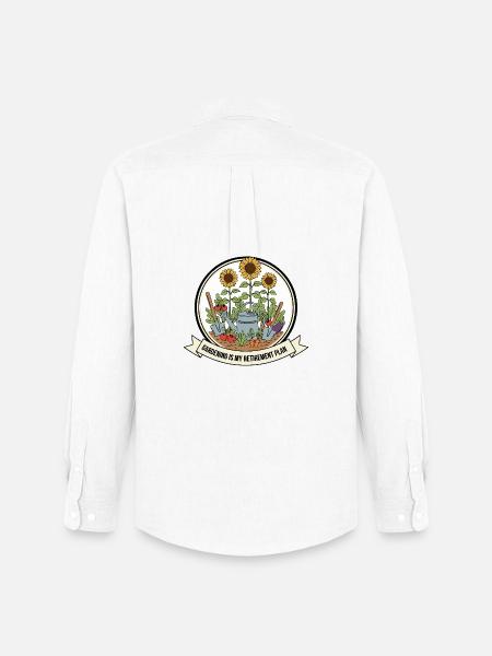 Gardening My Retirement Plan - Men's Oxford Shirt by Stanley/Stella - white