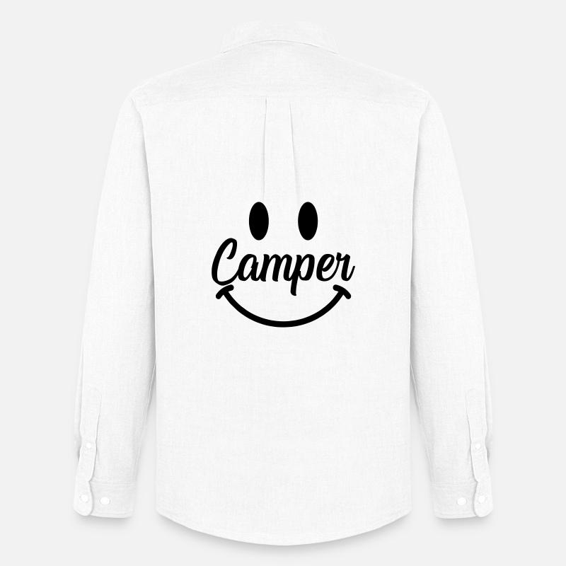 Camper Smile - Männer Oxford Hemd von Stanley/Stella - Weiß