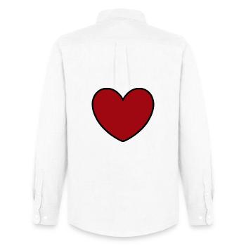 rotes Herz rot Geschenk Valentinstag - Männer Oxford Hemd von Stanley/Stella - Weiß - Hinten - AI Model Male 185 dark (185cm)