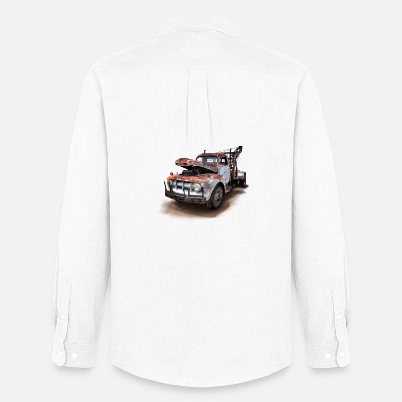 Altes Auto - Männer Oxford Hemd von Stanley/Stella - Weiß