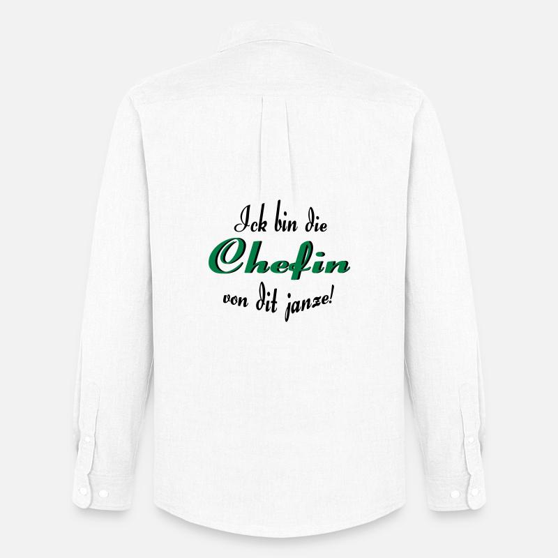 Chefin von dit janze - Männer Oxford Hemd von Stanley/Stella - Weiß