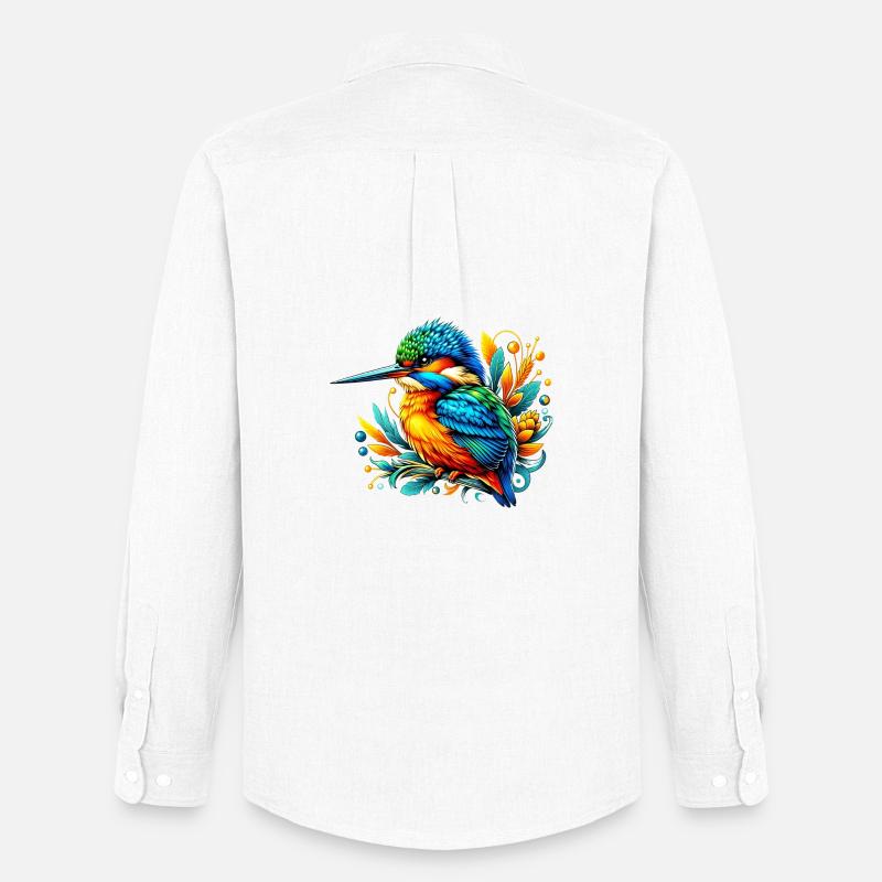 Eisvogel - Männer Oxford Hemd von Stanley/Stella - Weiß