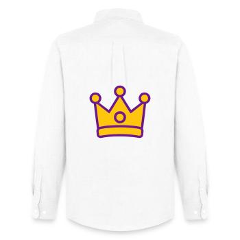 Crown! - Men's Oxford Shirt by Stanley/Stella - white - Back - AI Model Male 185 dark (185cm)