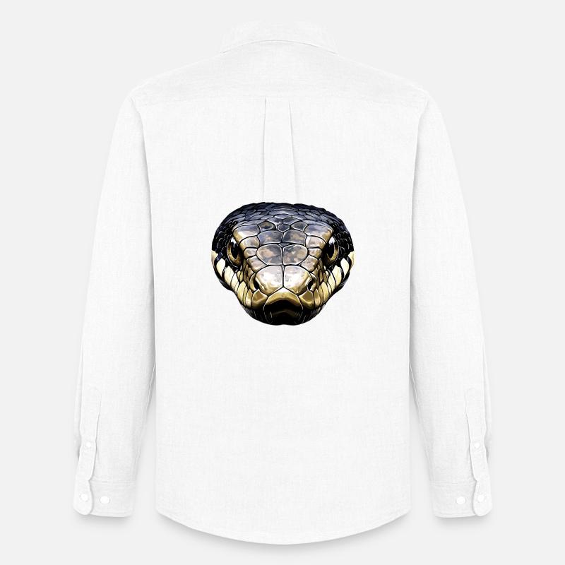 snake, python, cobra, rattlesnake, snakes - Men's Oxford Shirt by Stanley/Stella - white