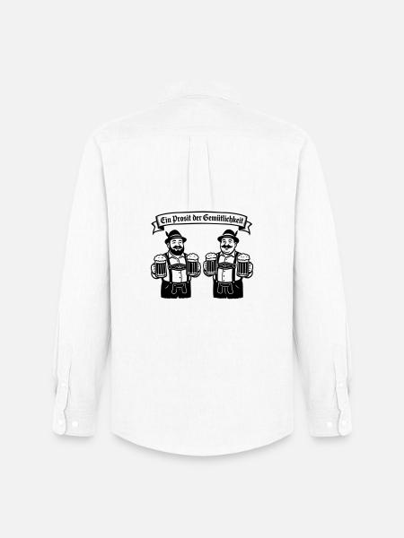 Bier männer - Ein Prosit der Gemütlichkeit - Men's Oxford Shirt by Stanley/Stella - white