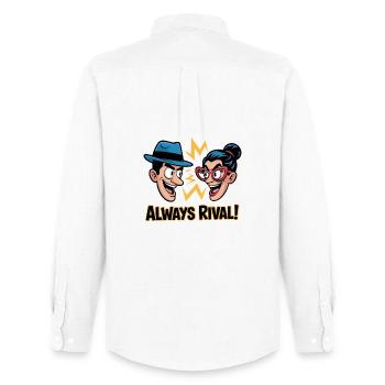 Toujours le duo rival - Chemise Oxford homme Stanley/Stella - blanc - Dos - AI Model Male 185 dark (185cm)