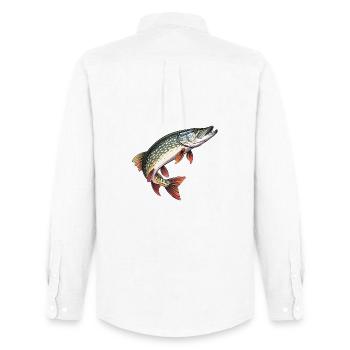 jumping pike - Men's Oxford Shirt by Stanley/Stella - white - Back - AI Model Male 185 dark (185cm)