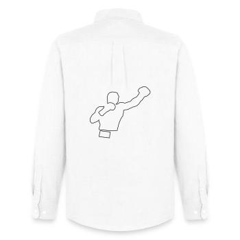 boxing - Men's Oxford Shirt by Stanley/Stella - white - Back - AI Model Male 185 dark (185cm)