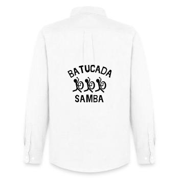 Batucada, Samba, Carnival, Rio - Men's Oxford Shirt by Stanley/Stella - white - Back - AI Model Male 185 dark (185cm)