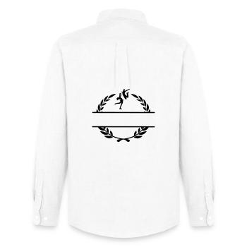 Ice dancing or figure skating in laurel wreath - Men's Oxford Shirt by Stanley/Stella - white - Back - AI Model Male 185 dark (185cm)