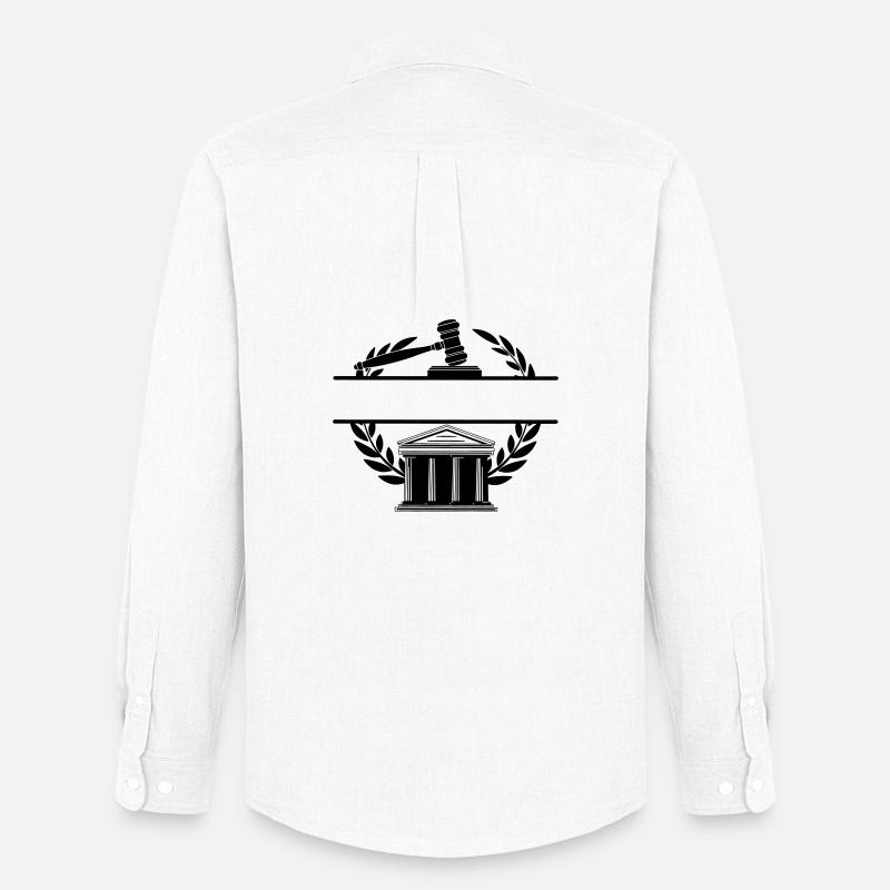 Anwaltsmonogramm Gerichtsgebäude - Männer Oxford Hemd von Stanley/Stella - Weiß
