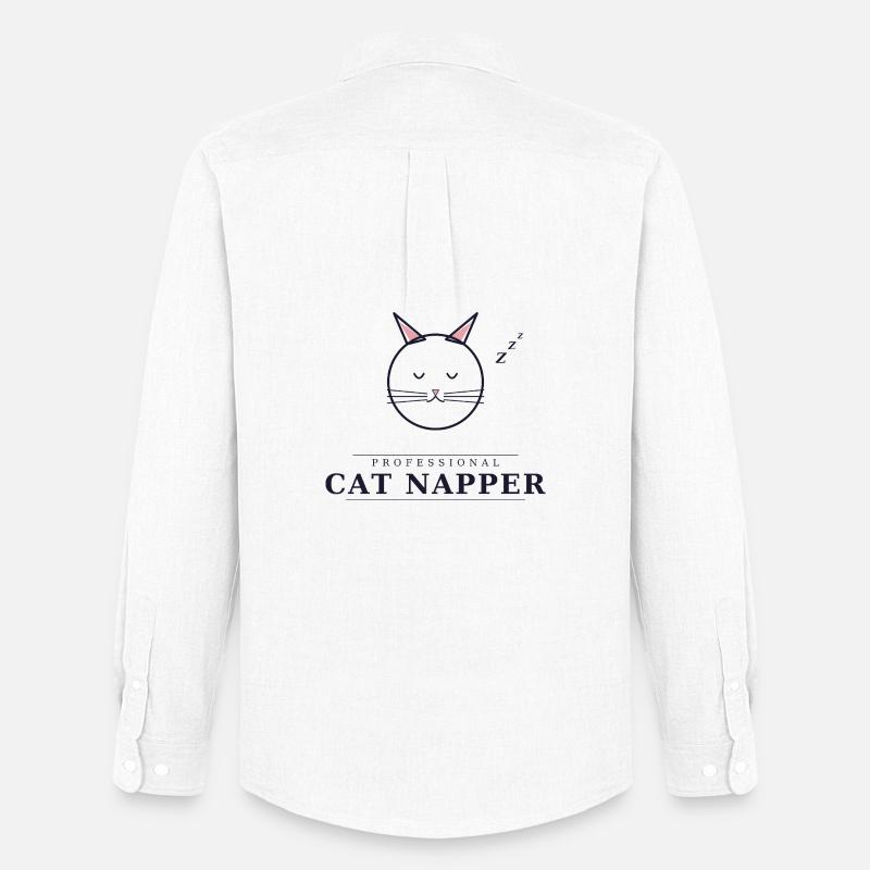 professional cat napper - Männer Oxford Hemd von Stanley/Stella - Weiß
