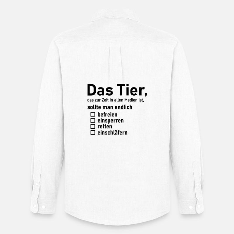 aktuelles Tier - Männer Oxford Hemd von Stanley/Stella - Weiß