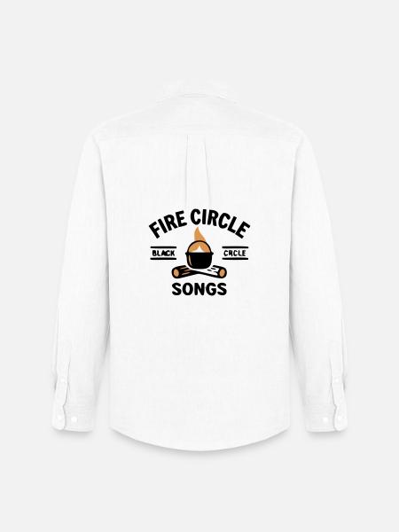 Campfire Kettle Cooking Outdoor Camping - Men's Oxford Shirt by Stanley/Stella - white