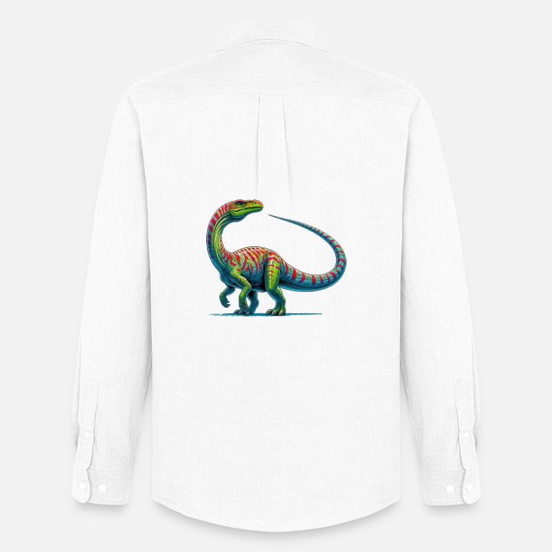 Dinosaurier - Männer Oxford Hemd von Stanley/Stella - Weiß