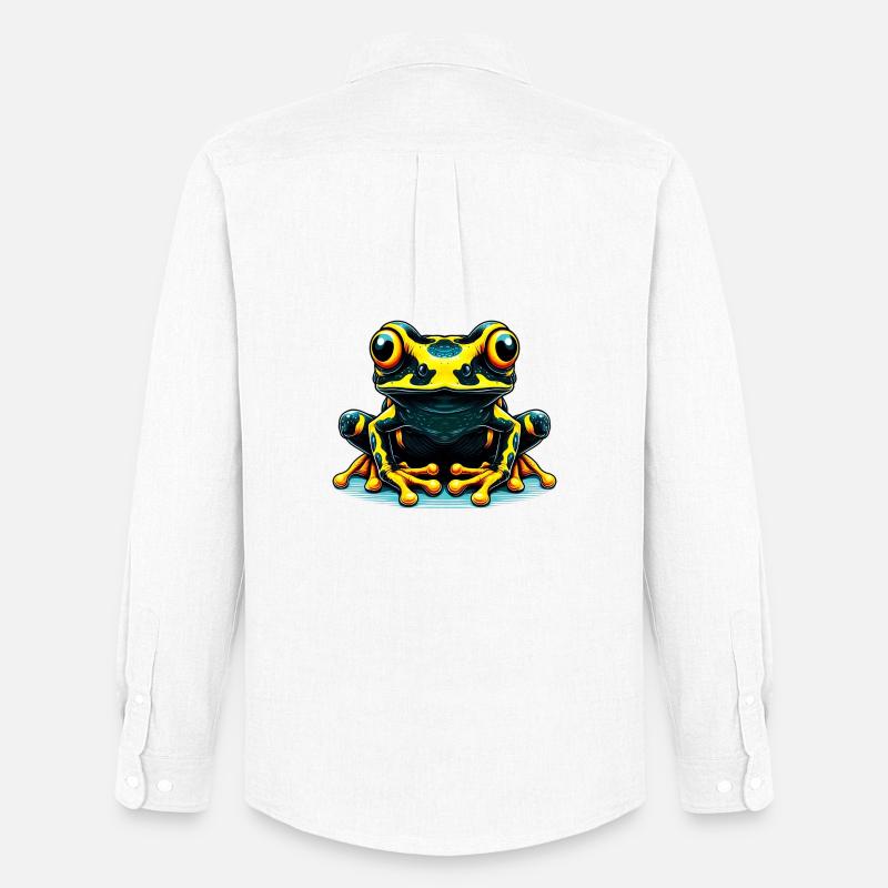 Frosch - Männer Oxford Hemd von Stanley/Stella - Weiß