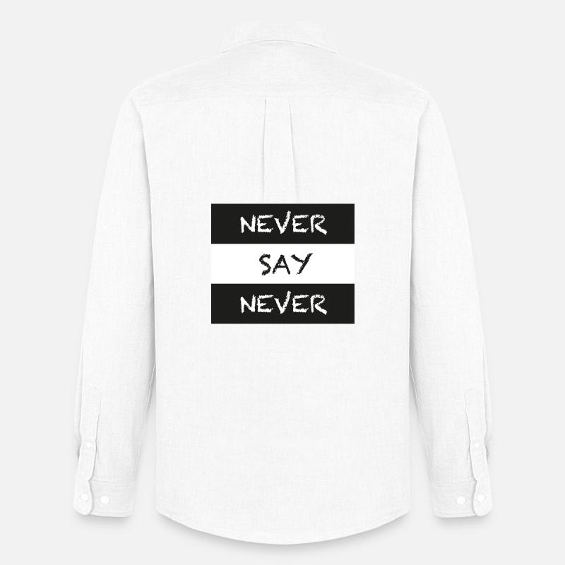 Never Say Never - Männer Oxford Hemd von Stanley/Stella - Weiß
