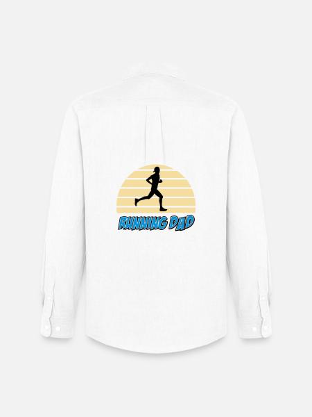 Running dad - Chemise Oxford homme Stanley/Stella - blanc