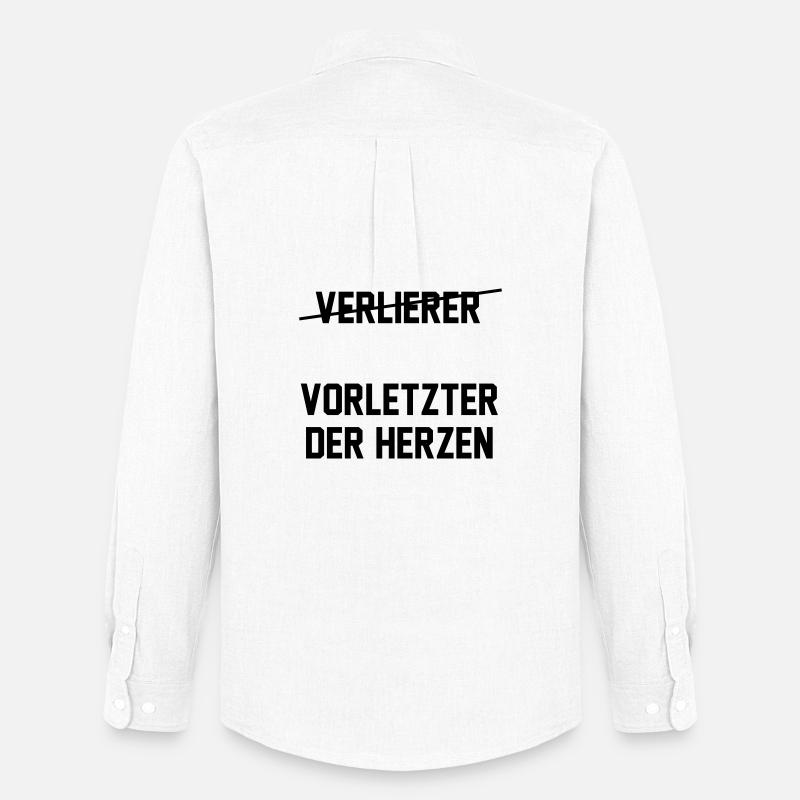 Vorletzter der Herzen - Männer Oxford Hemd von Stanley/Stella - Weiß