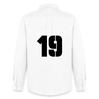 19 - Men's Oxford Shirt by Stanley/Stella - white - Back - AI Model Male 185 dark (185cm)