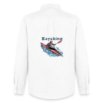 Kayak - Men's Oxford Shirt by Stanley/Stella - white - Back - AI Model Male 185 dark (185cm)
