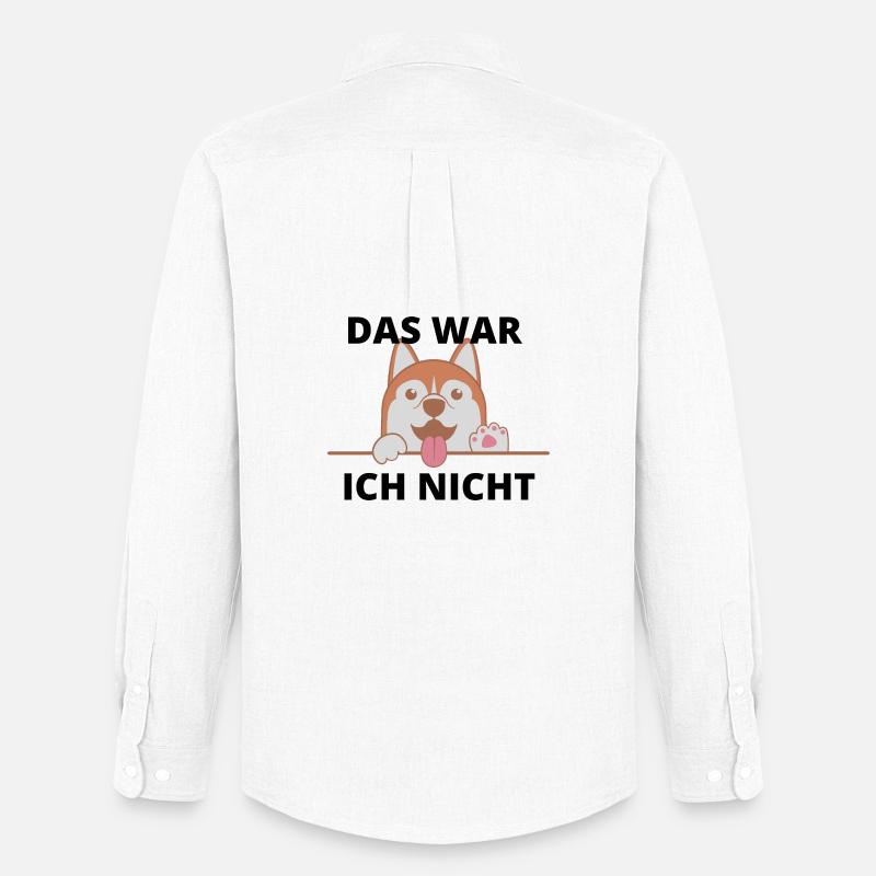 Das war ich nicht - Männer Oxford Hemd von Stanley/Stella - Weiß