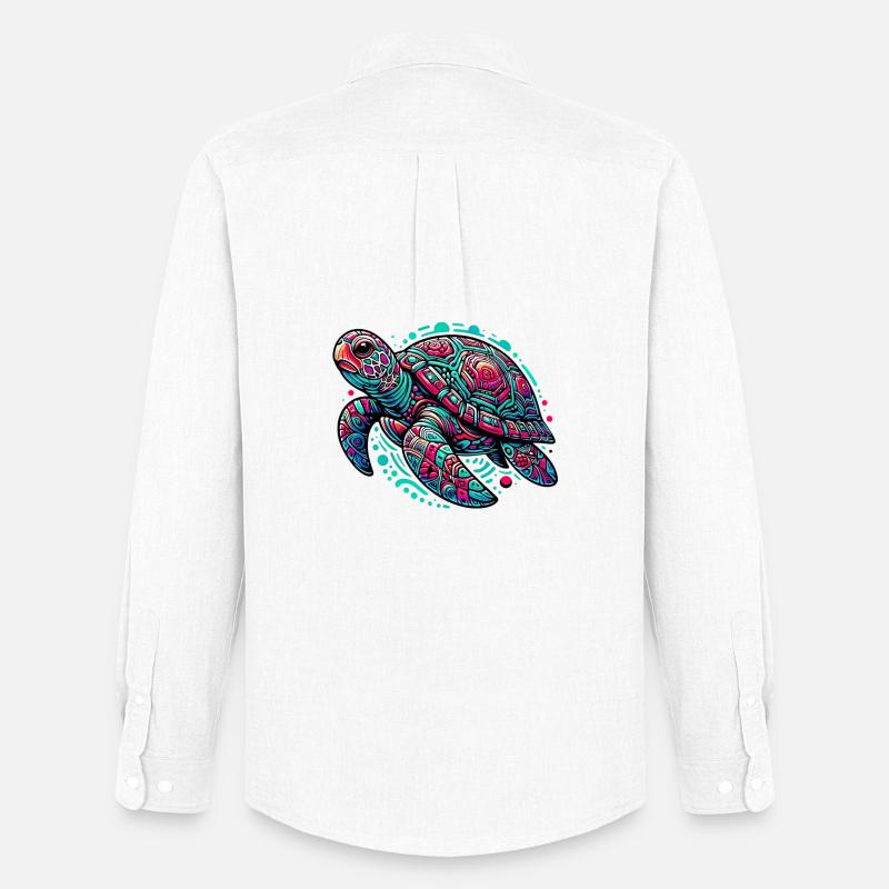 Schildkröte - Männer Oxford Hemd von Stanley/Stella - Weiß