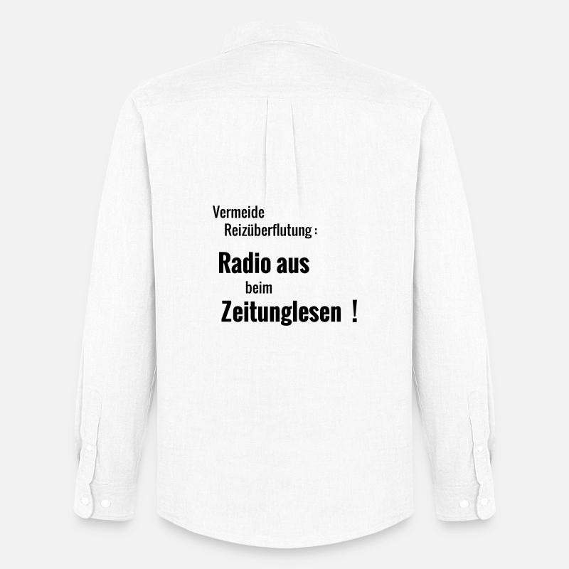 Reizueberflutung - Männer Oxford Hemd von Stanley/Stella - Weiß