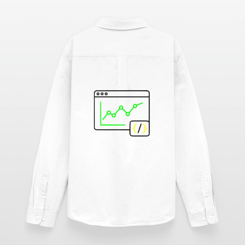 Vecteur de navigation de codage de graphiques d’analyse web Chemise Oxford homme Stanley/Stella
