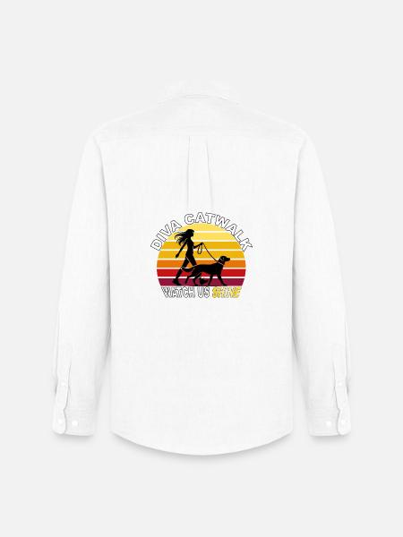 Diva Catwalk - Watch Us Shine Retro - Men's Oxford Shirt by Stanley/Stella - white