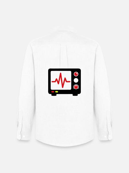 ECG Monitor Heartbeat Medicine - Men's Oxford Shirt by Stanley/Stella - white