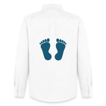 Foot Blue Feet Podiatry Podiatry - Men's Oxford Shirt by Stanley/Stella - white - Back - AI Model Male 185 dark (185cm)