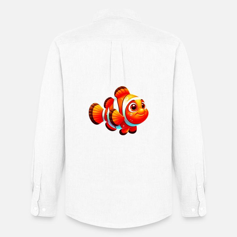 Clownfisch - Männer Oxford Hemd von Stanley/Stella - Weiß