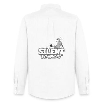 Wolf fart saying I farting wild animal cartoon - Men's Oxford Shirt by Stanley/Stella - white - Back - AI Model Male 185 dark (185cm)