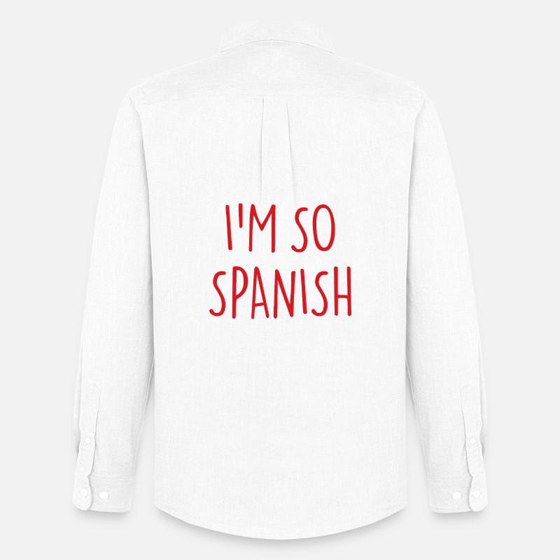 I'M SO SPANISH Spanisch Spanien - Männer Oxford Hemd von Stanley/Stella - Weiß