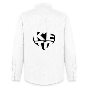 KETO Ketosis Heart - Men's Oxford Shirt by Stanley/Stella - white - Back - AI Model Male 185 dark (185cm)