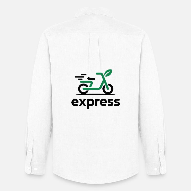 Eco Express Leaf Roller Logo - Männer Oxford Hemd von Stanley/Stella - Weiß