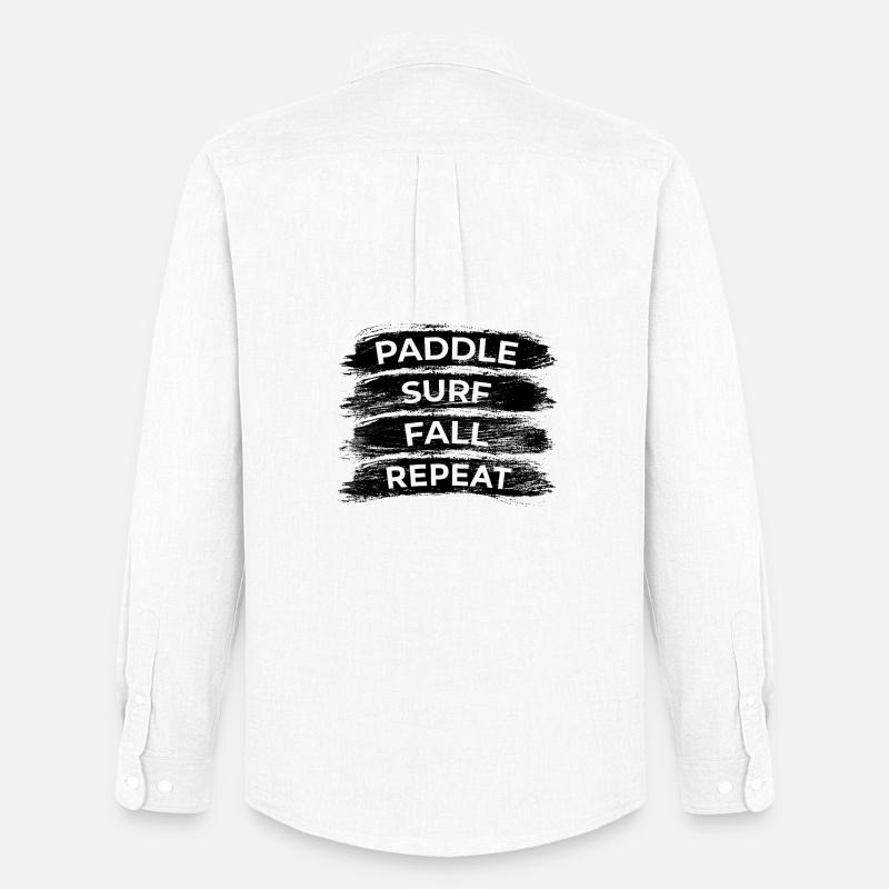Paddle Surf Fall Repeat - Männer Oxford Hemd von Stanley/Stella - Weiß