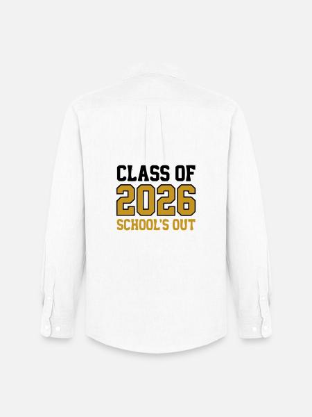 Class of 2026 Schools Out Logo - Men's Oxford Shirt by Stanley/Stella - white