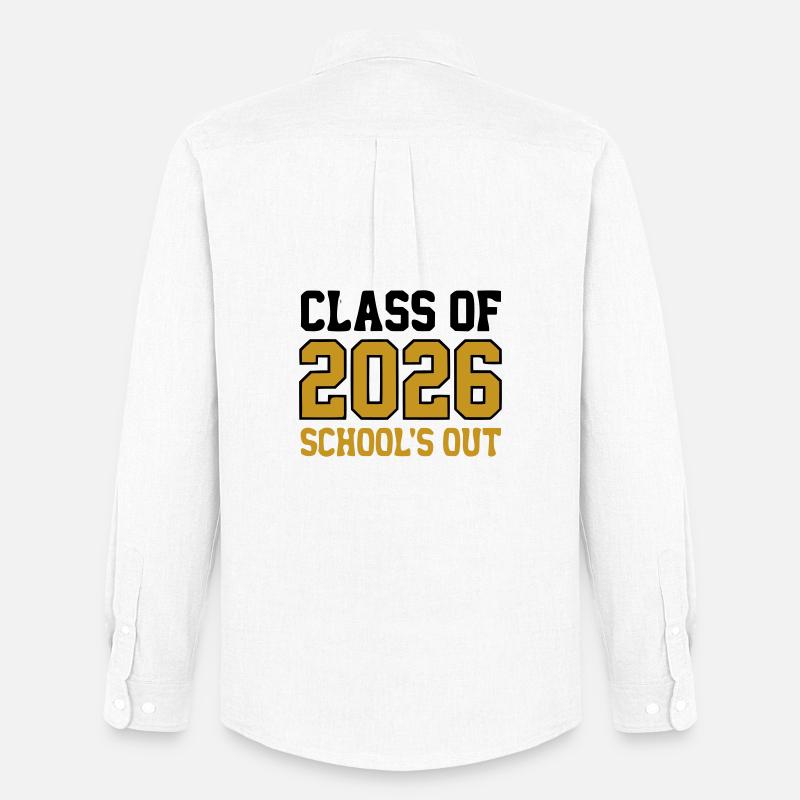 Class of 2026 Schools Out Logo - Männer Oxford Hemd von Stanley/Stella - Weiß