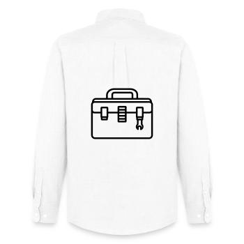 boîte à outils - Chemise Oxford homme Stanley/Stella - blanc - Dos - AI Model Male 185 dark (185cm)